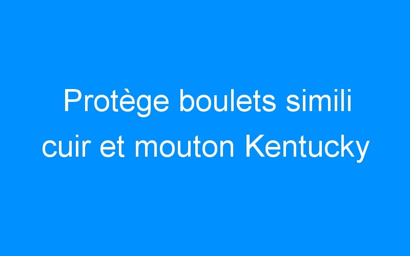 You are currently viewing Protège boulets simili cuir et mouton Kentucky