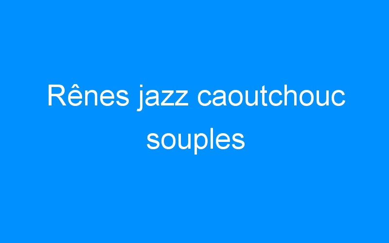 You are currently viewing Rênes jazz caoutchouc souples
