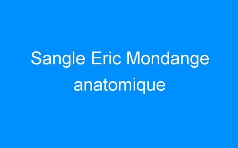 Lire la suite à propos de l’article Sangle Eric Mondange anatomique