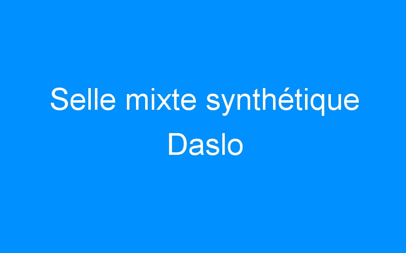 You are currently viewing Selle mixte synthétique Daslo