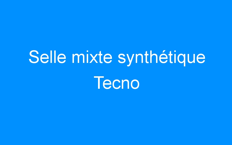 You are currently viewing Selle mixte synthétique Tecno