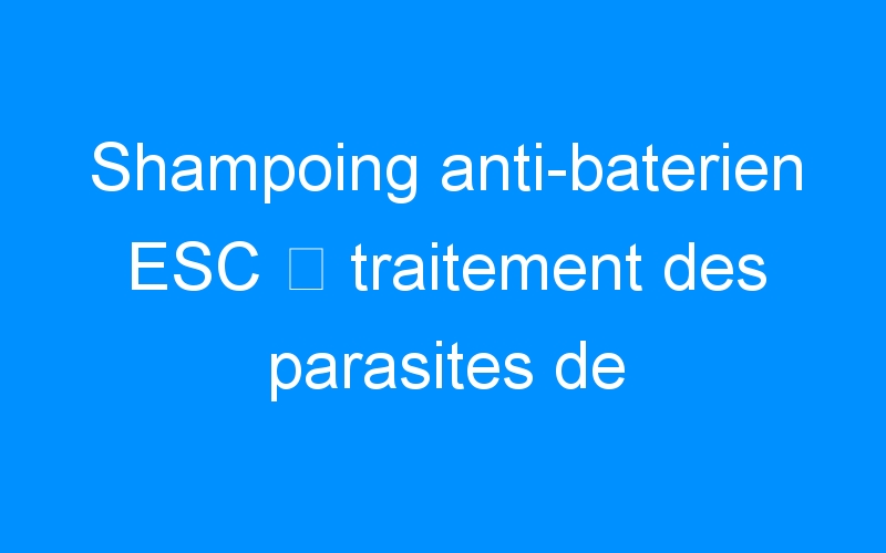 You are currently viewing Shampoing anti-baterien ESC ⇒ traitement des parasites de l’épiderme