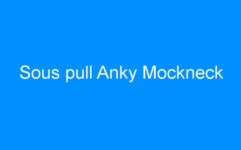 Lire la suite à propos de l’article Sous pull Anky Mockneck
