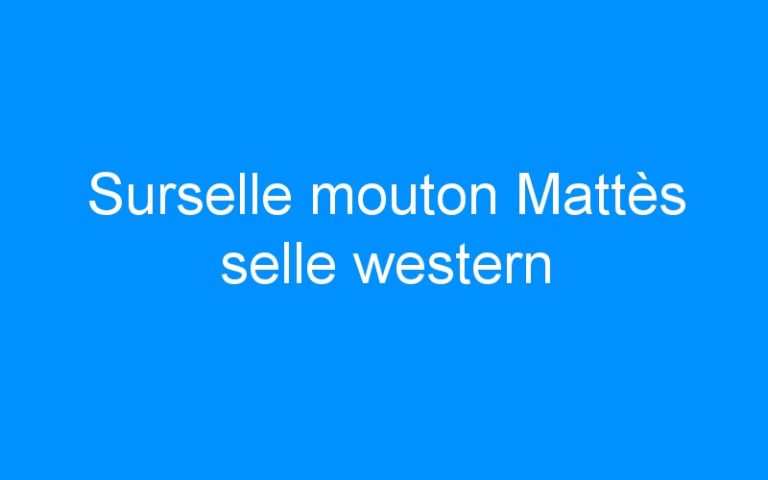 Surselle mouton Mattès selle western