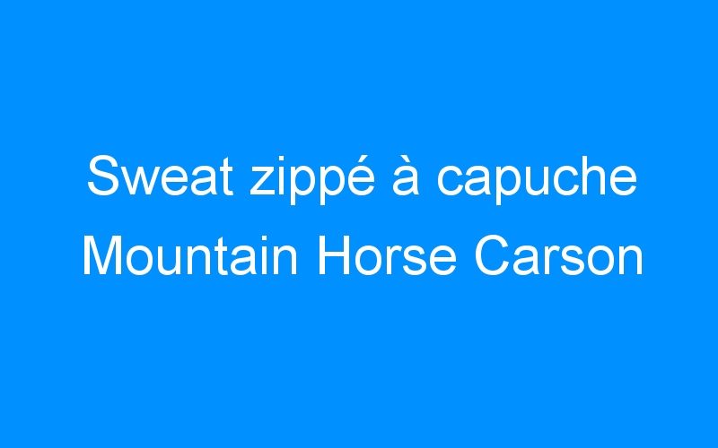 You are currently viewing Sweat zippé à capuche Mountain Horse Carson