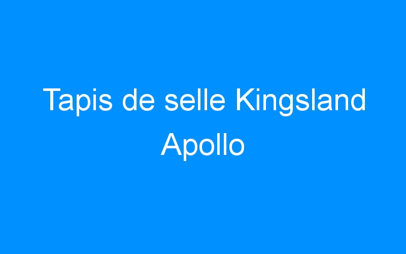 You are currently viewing Tapis de selle Kingsland Apollo