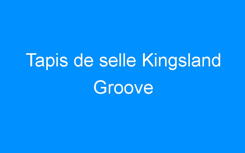 You are currently viewing Tapis de selle Kingsland Groove