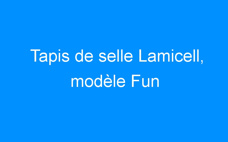 You are currently viewing Tapis de selle Lamicell, modèle Fun