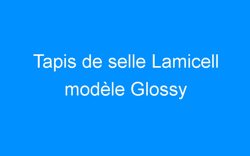 You are currently viewing Tapis de selle Lamicell modèle Glossy