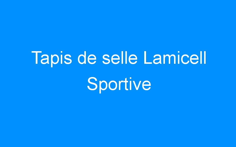 You are currently viewing Tapis de selle Lamicell Sportive