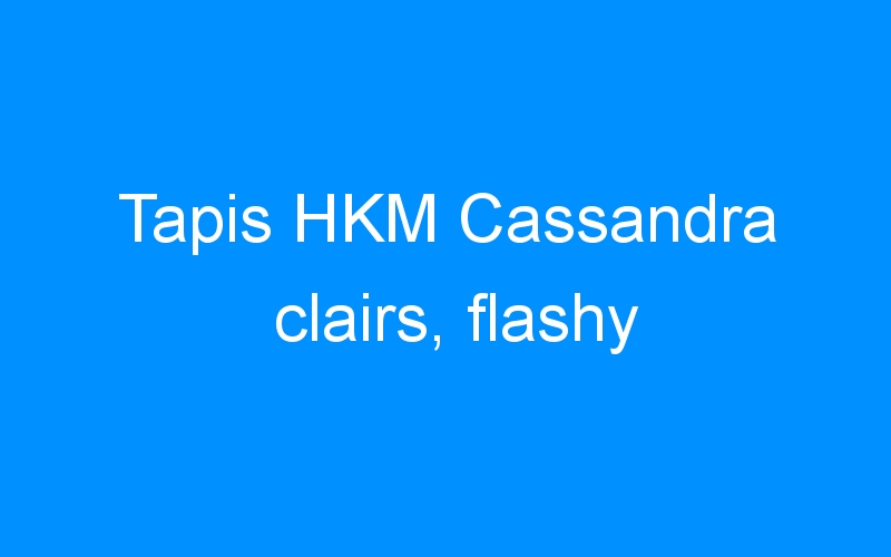 You are currently viewing Tapis HKM Cassandra clairs, flashy
