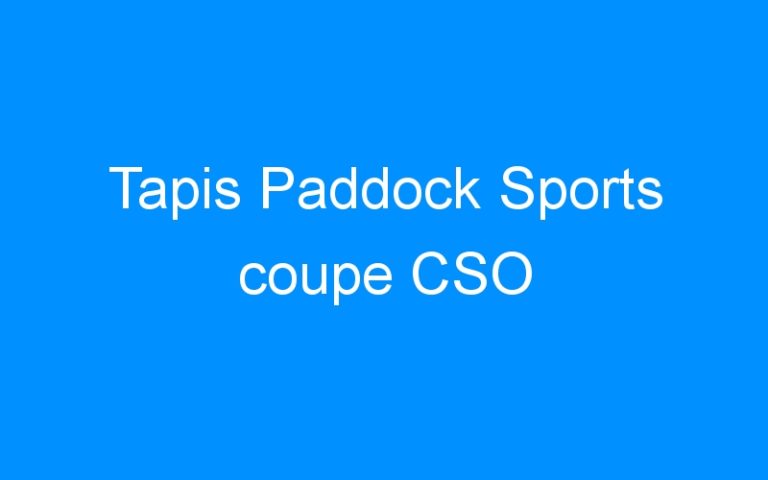 Lire la suite à propos de l’article Tapis Paddock Sports coupe CSO