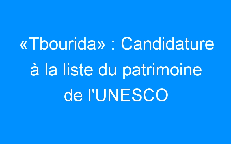 You are currently viewing «Tbourida» : Candidature à la liste du patrimoine de l’UNESCO